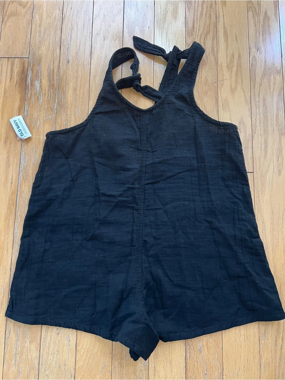 Old Navy Black Tie-Shoulder Romper
